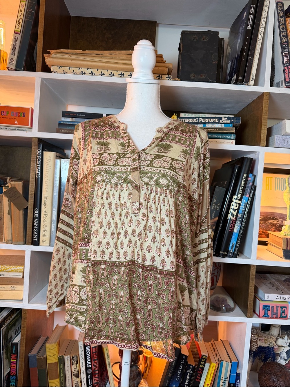 Blue Boheme Boho Top Blouse